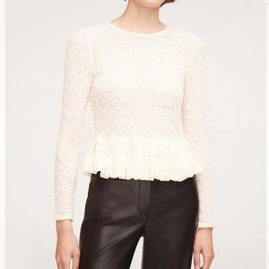 EUC soft yellow lace sweater from Rebecca Taylor